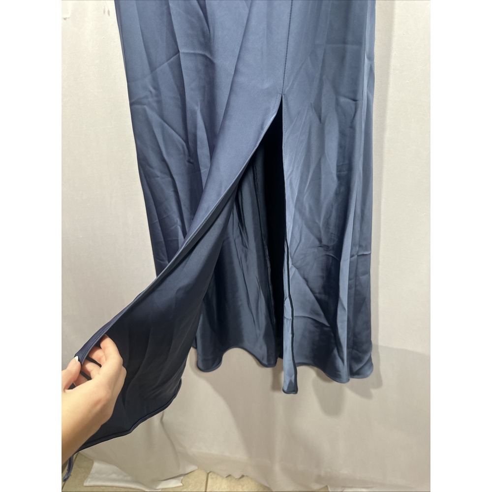 NEW $123 ASTR THE LABEL [ Small ] Aria Lace bustier Midi Dress Dusty Blue #T2144 - Picture 11 of 14